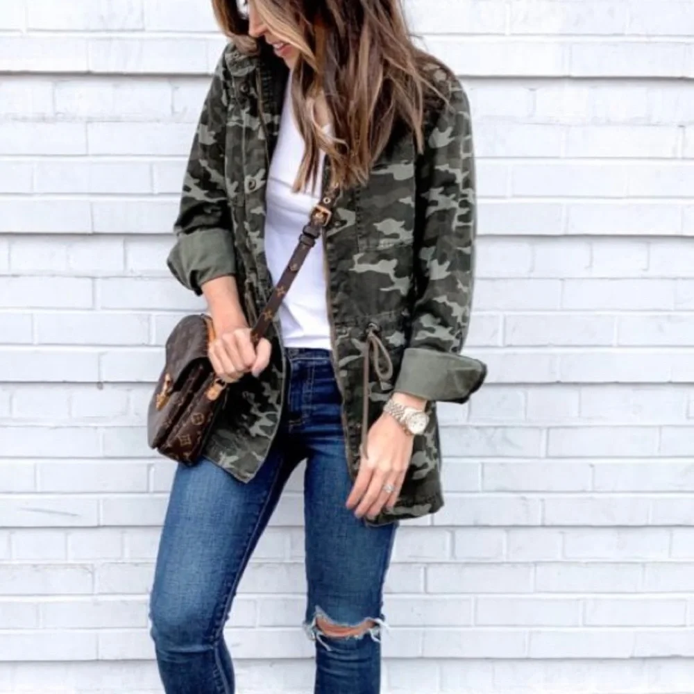 Camouflage Military Cotton Anorak Jacket olive green_5